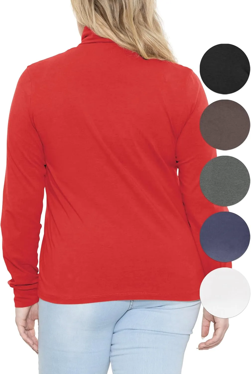 STRETCH IS COMFORT Women's Plus Size Relaxed and Regular Turtleneck | XL - 7X