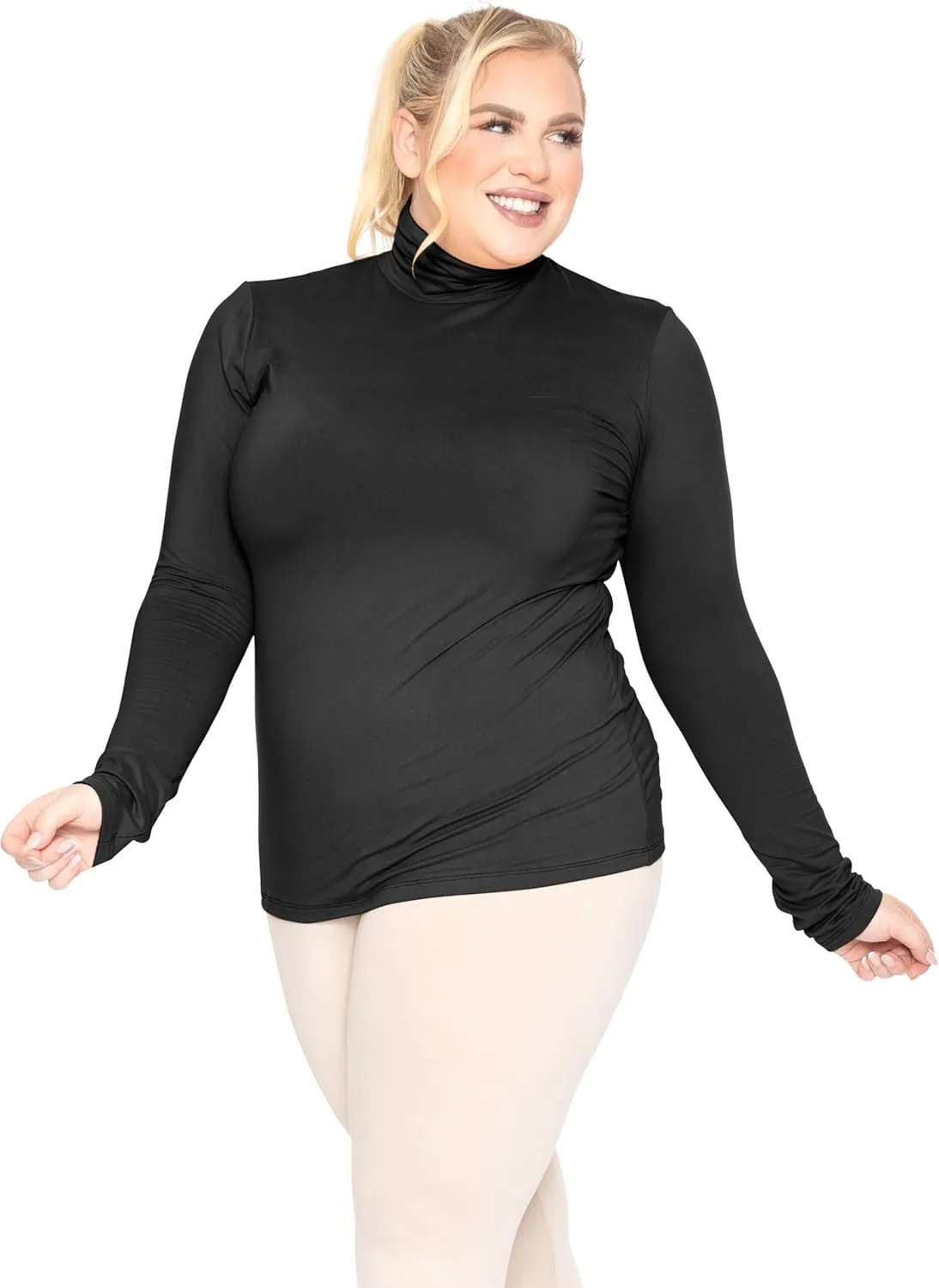 STRETCH IS COMFORT Women's Plus Size Relaxed and Regular Turtleneck | XL - 7X