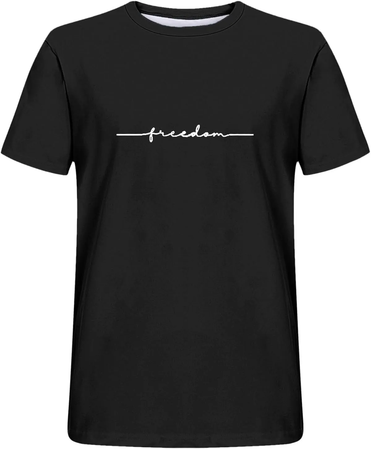 Summer Shirts for Men Fashion Printed Short Sleeve Crew Neck T Shirt Casual Loose Fit Comfortable Athletic Tee Tops