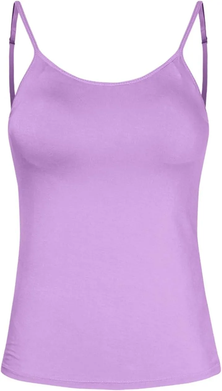 Tank Top with Built in Bra for Women Cute Tops Summer Workout Sports Padded Camisoles Sleeveless Under Clothes