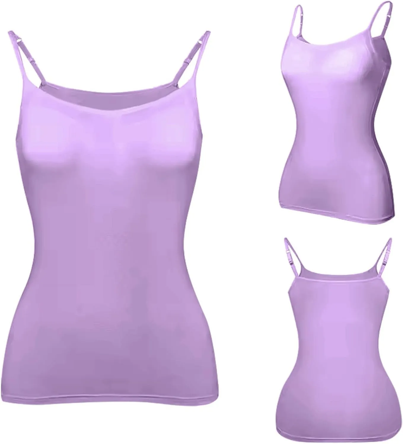 Tank Top with Built in Bra for Women Wide Strap Workout Lingerie Camisoles Slim Fit Basic Athletic Shelf Bra