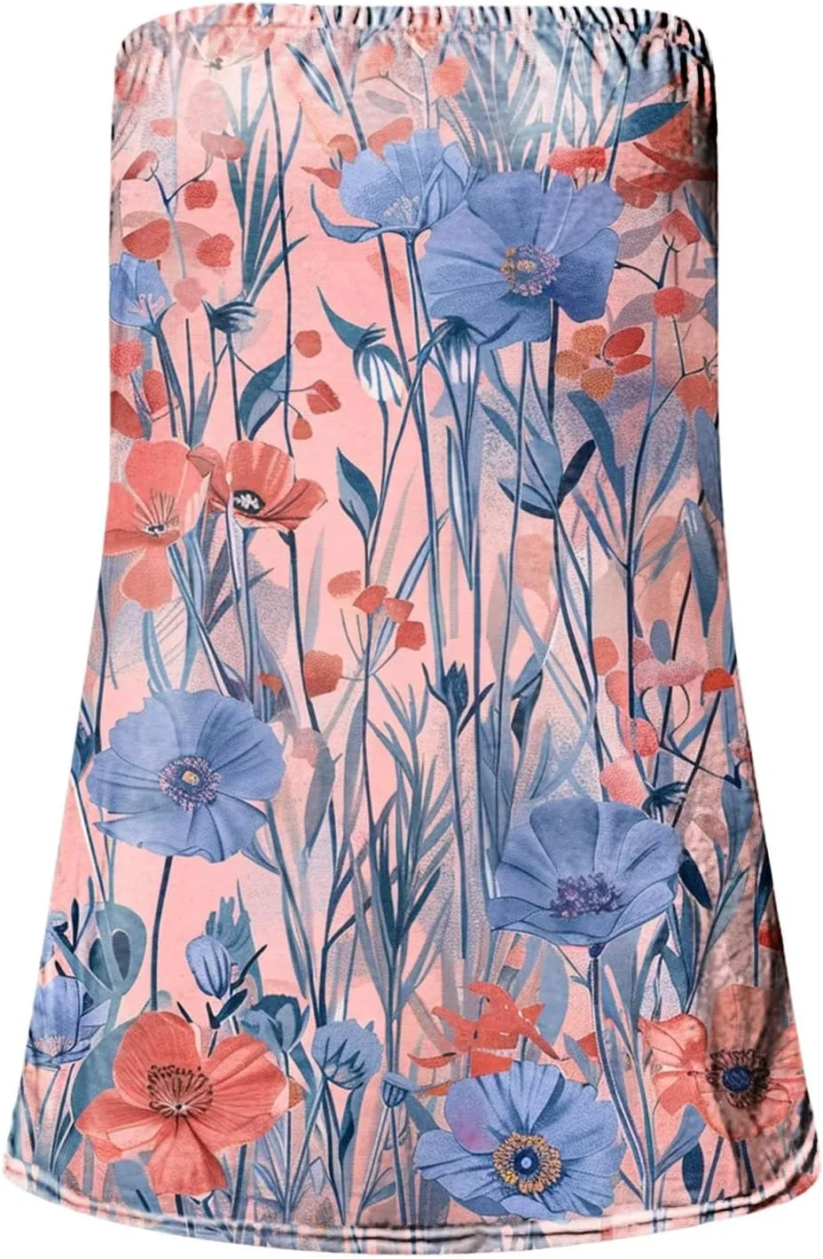 Tank Tops for Women 2025 Tube Tops Strapless Print Tanks Backless Sexy Casual Trendy Sleeveless Tshirts