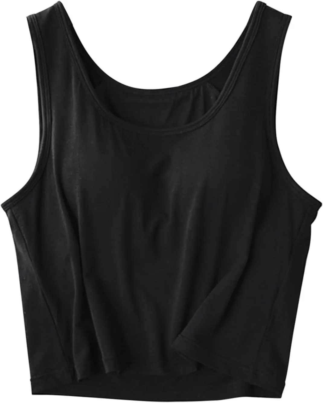Tank Tops for Women Built in Bra Cotton Shelf Bra Summer Fitted Tanks Layering Sports Workout Camisole Undershirts
