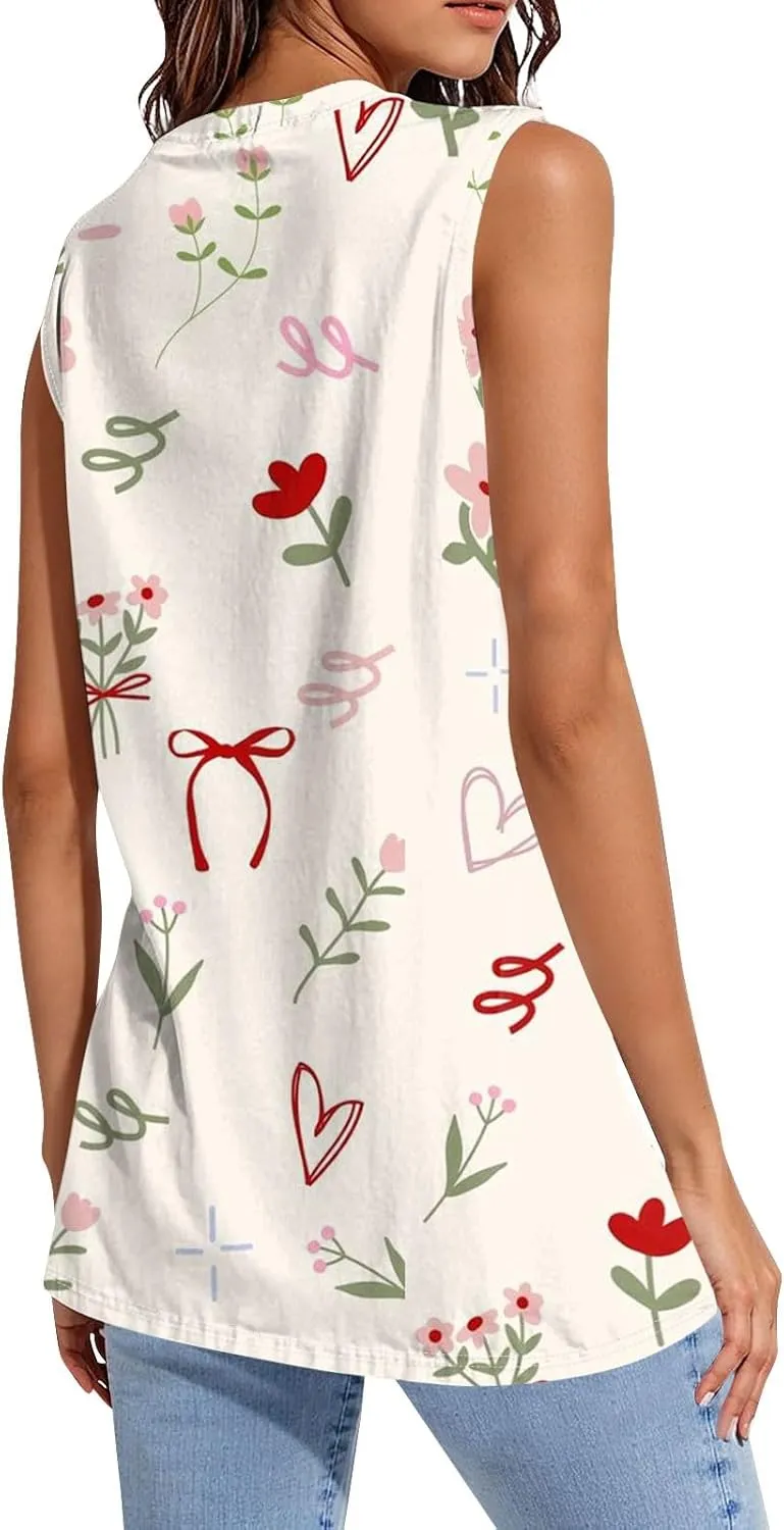 Tank Tops for Women Sleeveless U Neck Summer Activewear Ladies Sports Loose Boho Beach Outfit