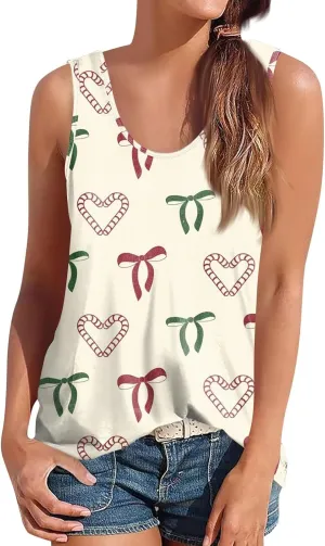 Tank Tops for Women Sleeveless U Neck Summer Activewear Ladies Sports Loose Boho Beach Outfit