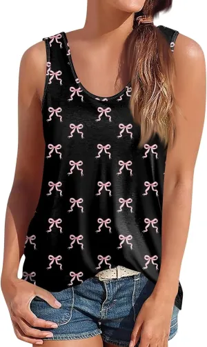 Tank Tops for Women Sleeveless U Neck Summer Activewear Ladies Sports Loose Boho Beach Outfit