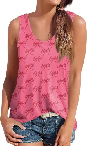 Tank Tops for Women Sleeveless U Neck Summer Activewear Ladies Sports Loose Boho Beach Outfit