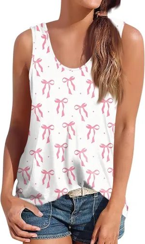 Tank Tops for Women Sleeveless U Neck Summer Activewear Ladies Sports Loose Boho Beach Outfit