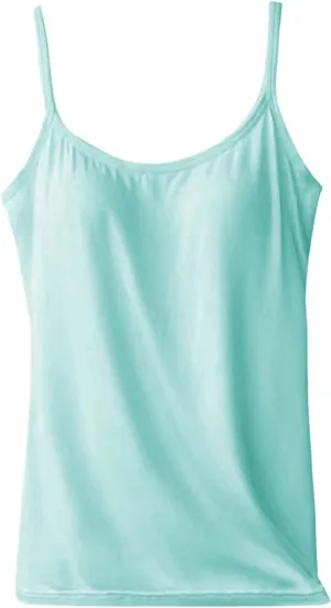 Tank Tops for Women,Shelf Bra Camisoles Adjustable Spaghetti Strap Tank Tops Built in Bra Basic Layer Cami