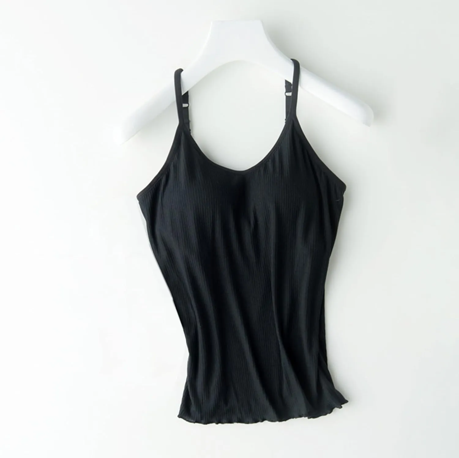 Tank Tops for Women,Shelf Bra Camisoles Adjustable Spaghetti Strap Tank Tops Built in Bra Basic Layer Cami
