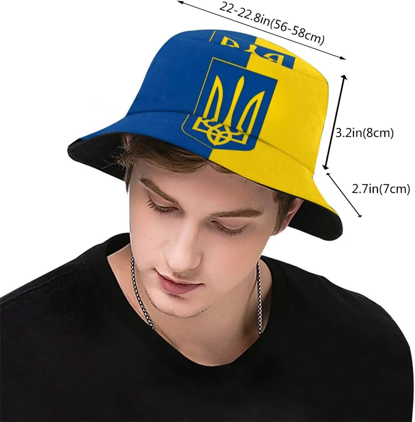Ukraine Flag Bucket Hat Fashion Beach Sun Wide Brim Cap Outdoor Fisherman Hats for Women Men Teens