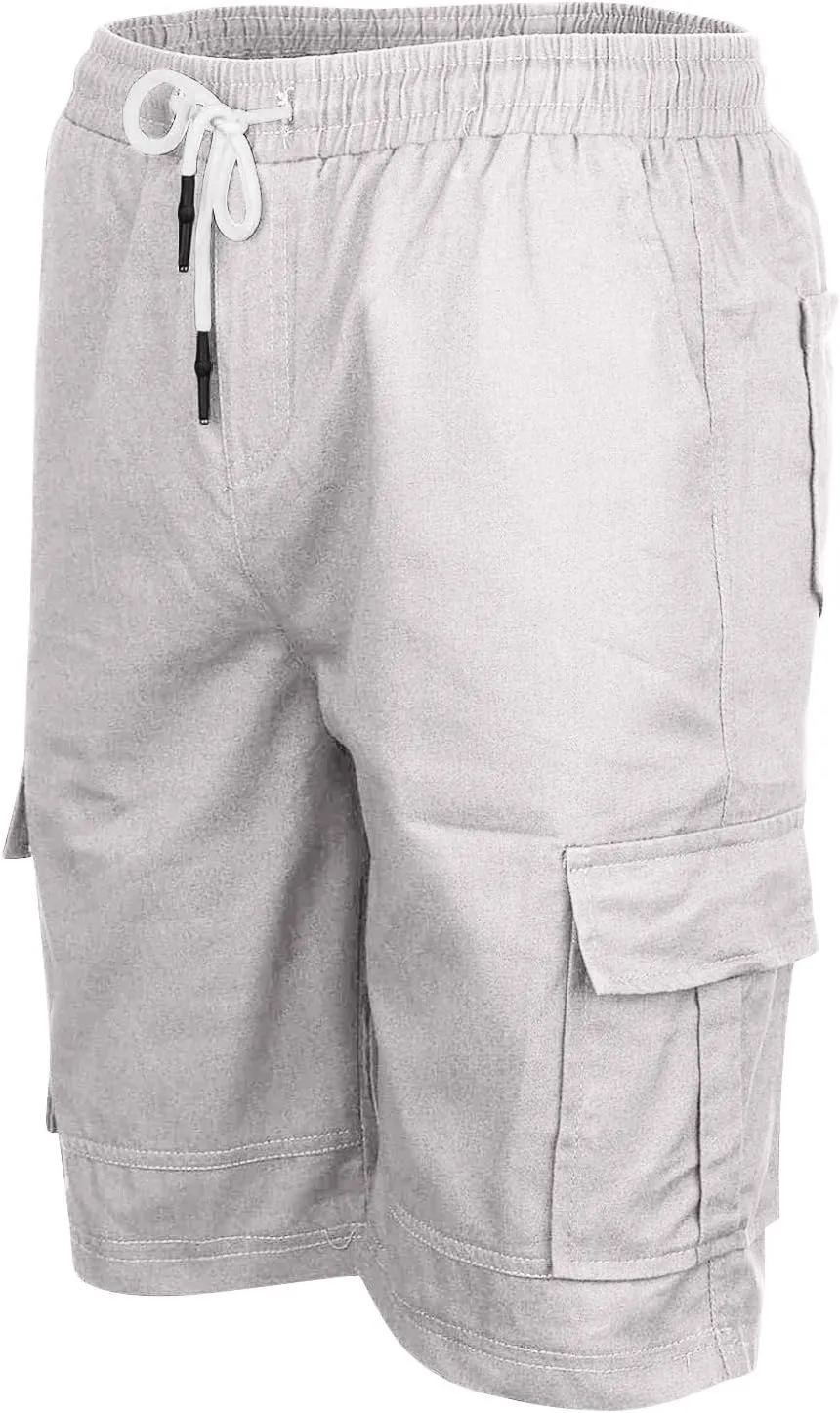 WENKOMG1 Mens Cotton Gym Shorts,Solid Elastic Waist Drastring Workout Shorts Running Jogging Trunks Basketball Shorts