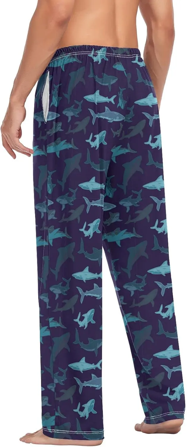 White Black Plaid Men's Pajama Bottoms Pants for Men Soft Men's Separate Bottoms Lounge Pants