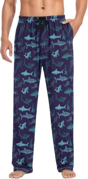 White Black Plaid Men's Pajama Bottoms Pants for Men Soft Men's Separate Bottoms Lounge Pants