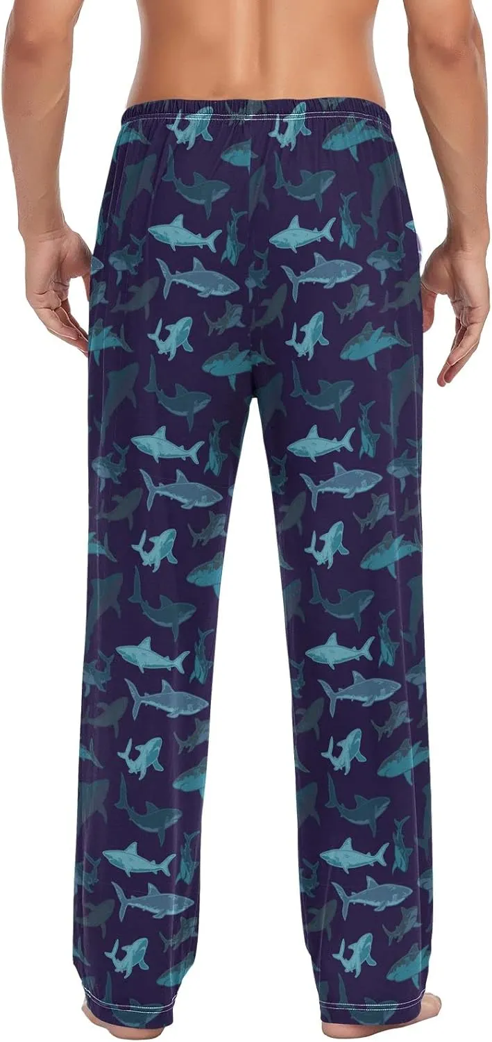 White Black Plaid Men's Pajama Bottoms Pants for Men Soft Men's Separate Bottoms Lounge Pants