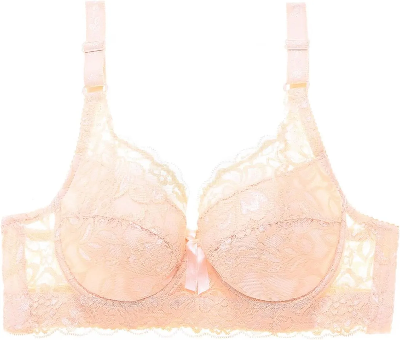 Wireless Bras with Support and Lift Sexy Lace Push Up Full-Coverage Daily Bra Seamless Everyday Comfort Bralette