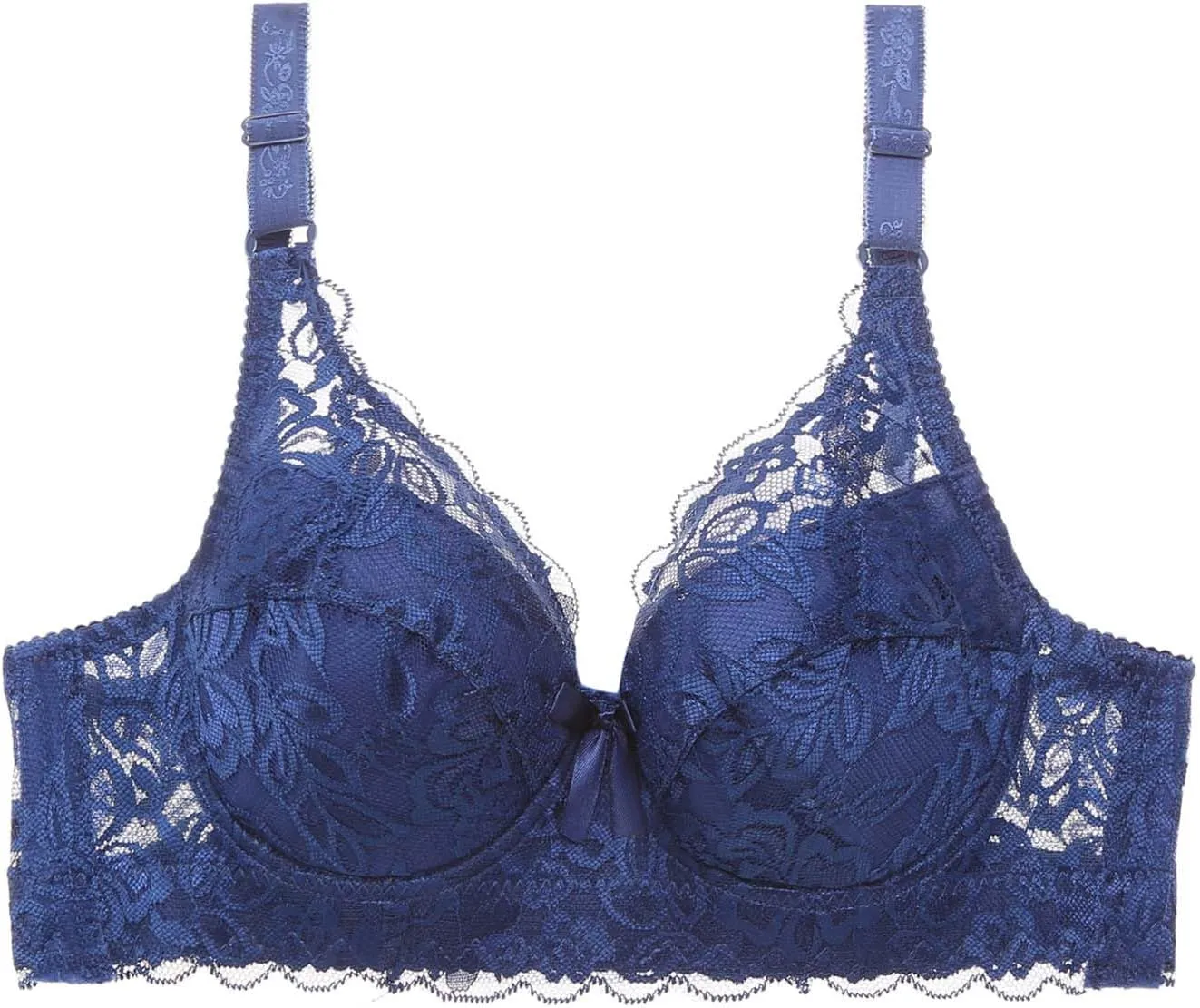 Wireless Bras with Support and Lift Sexy Lace Push Up Full-Coverage Daily Bra Seamless Everyday Comfort Bralette
