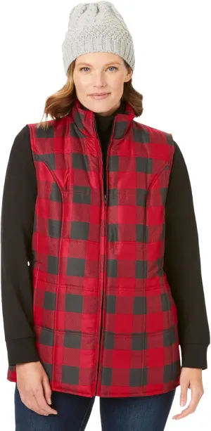 Woman Within Women's Plus Size Quilted Vest