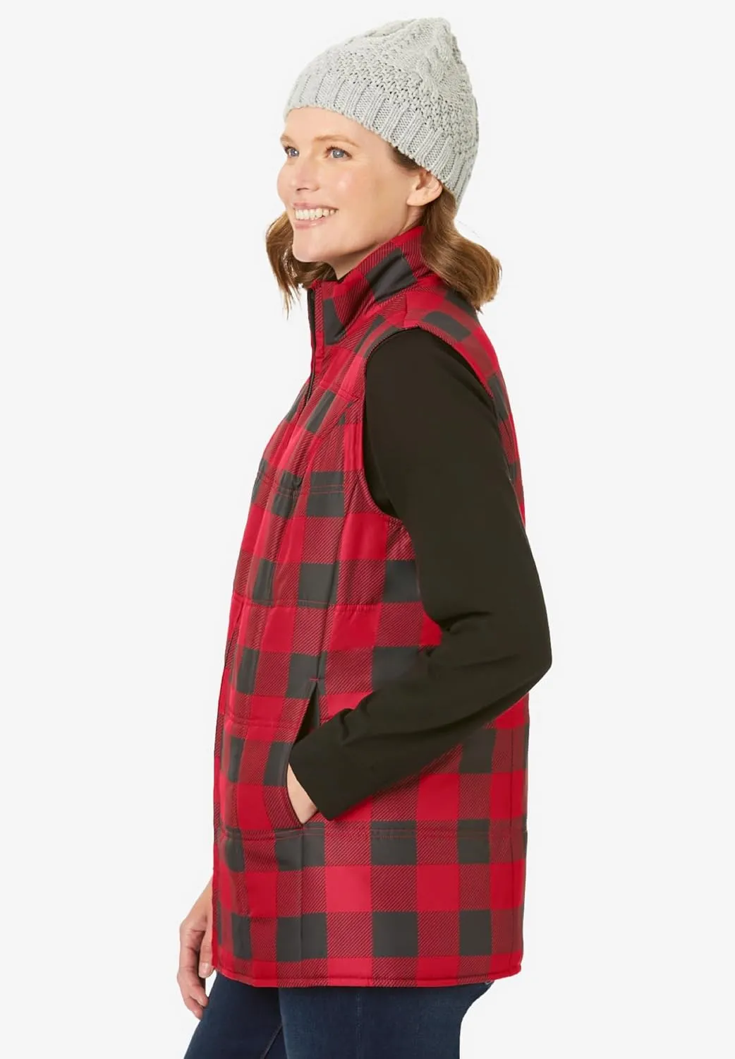 Woman Within Women's Plus Size Quilted Vest