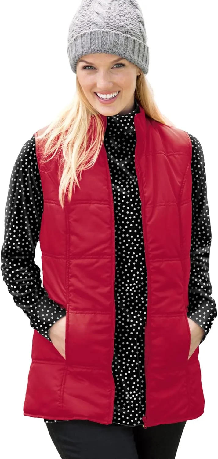 Woman Within Women's Plus Size Quilted Vest