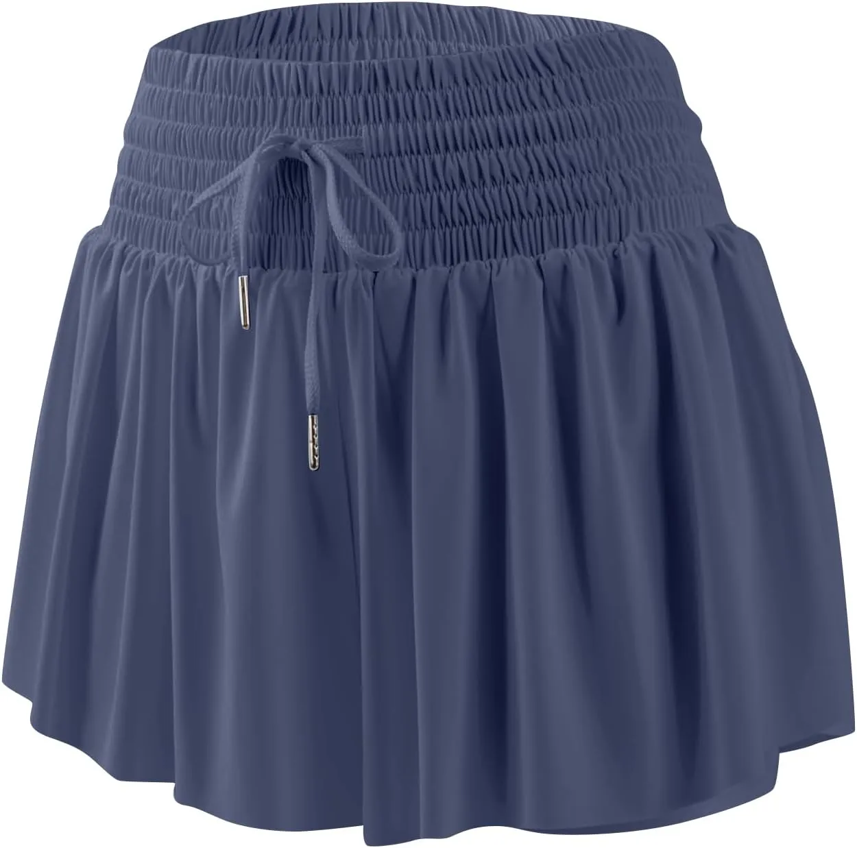Women Flowy Athletic Shorts 2 in 1 Running Shorts with Pocket High Waisted Butterfly Shorts Workout Tennis Shorts