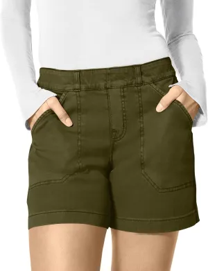 Women Stretch Twill Shorts Summer Casual Bermuda Shorts Pull On Chino Shorts Elastic High Waisted Stretchy Jean Shorts Regular Fit Denim Shorts Plus Size Hiking Shorts with Pockets High Waisted Shorts