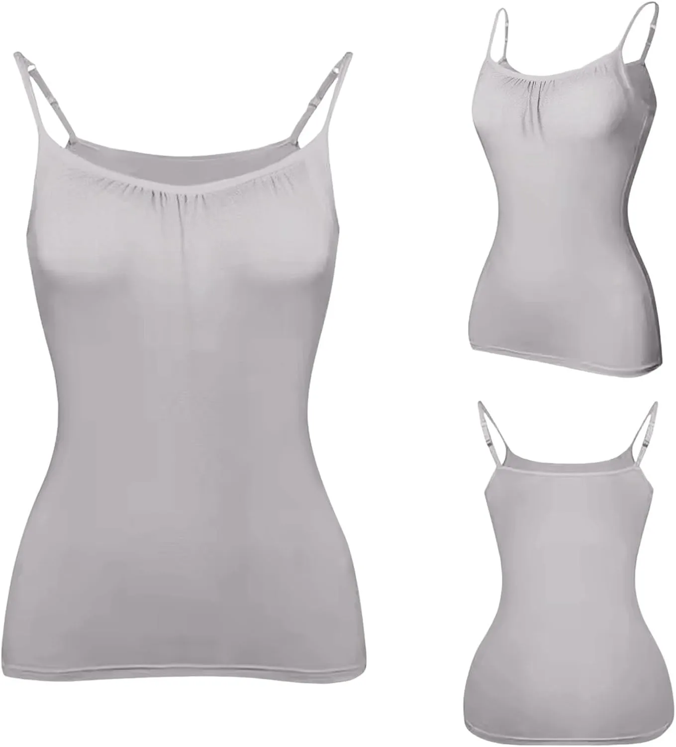 Women Tank Tops Shelf Bra Summer Cotton Yoga Adjustable Spaghetti Strap Camisoles for Workout Outfits Undershirts Cami