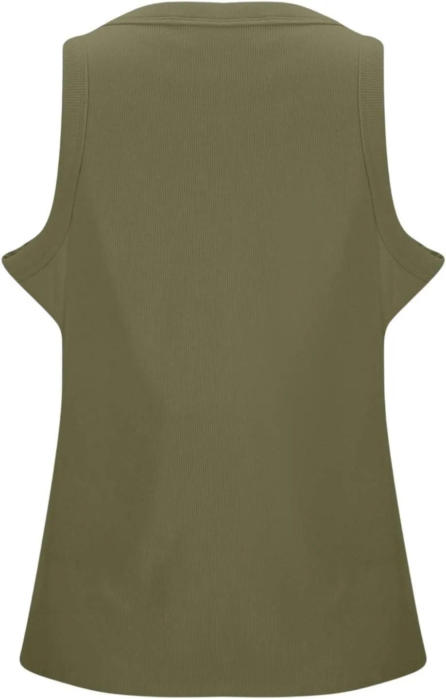 Women Tank Tops Shelf Bra Summer Round Neck Padded Rib Camisoles for Casual Yoga Workout Outfits Undershirts Cami