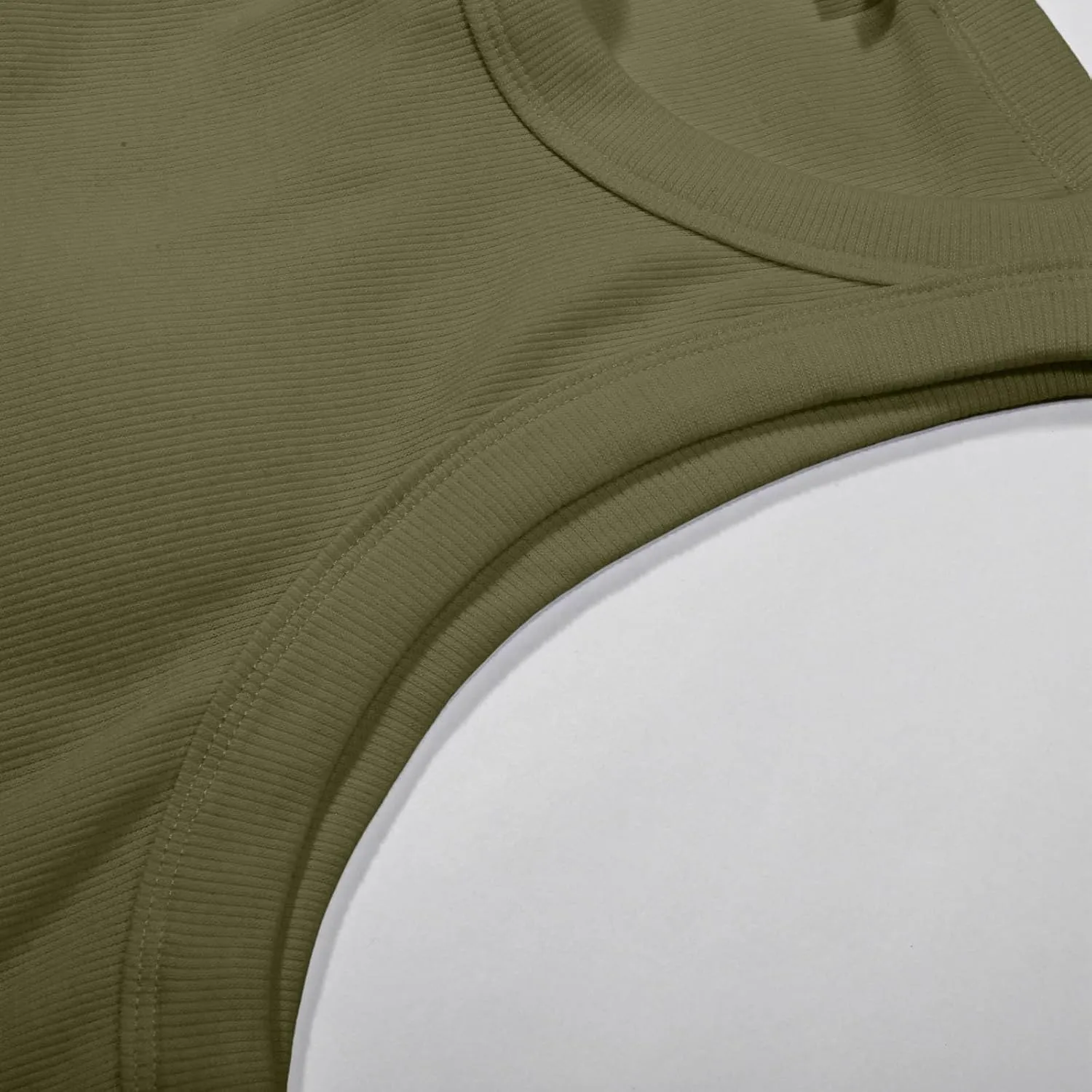 Women Tank Tops Shelf Bra Summer Round Neck Padded Rib Camisoles for Casual Yoga Workout Outfits Undershirts Cami