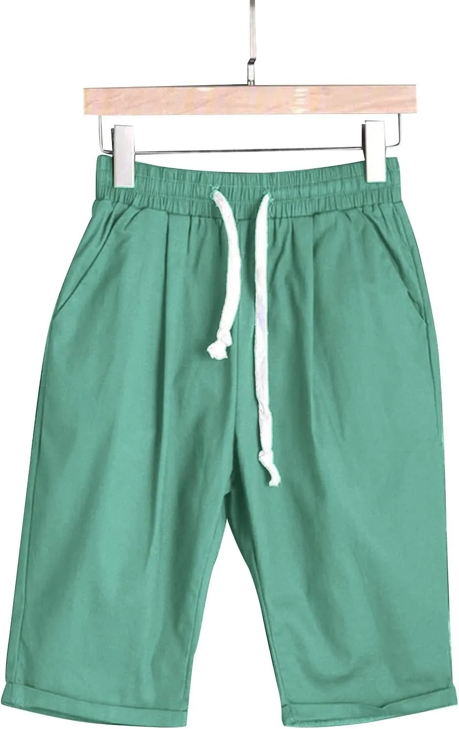 Women's Bermuda Shorts Jersey Shorts Workout Yoga Athletic Long Shorts for Women Comfy Summer Drawstring Shorts