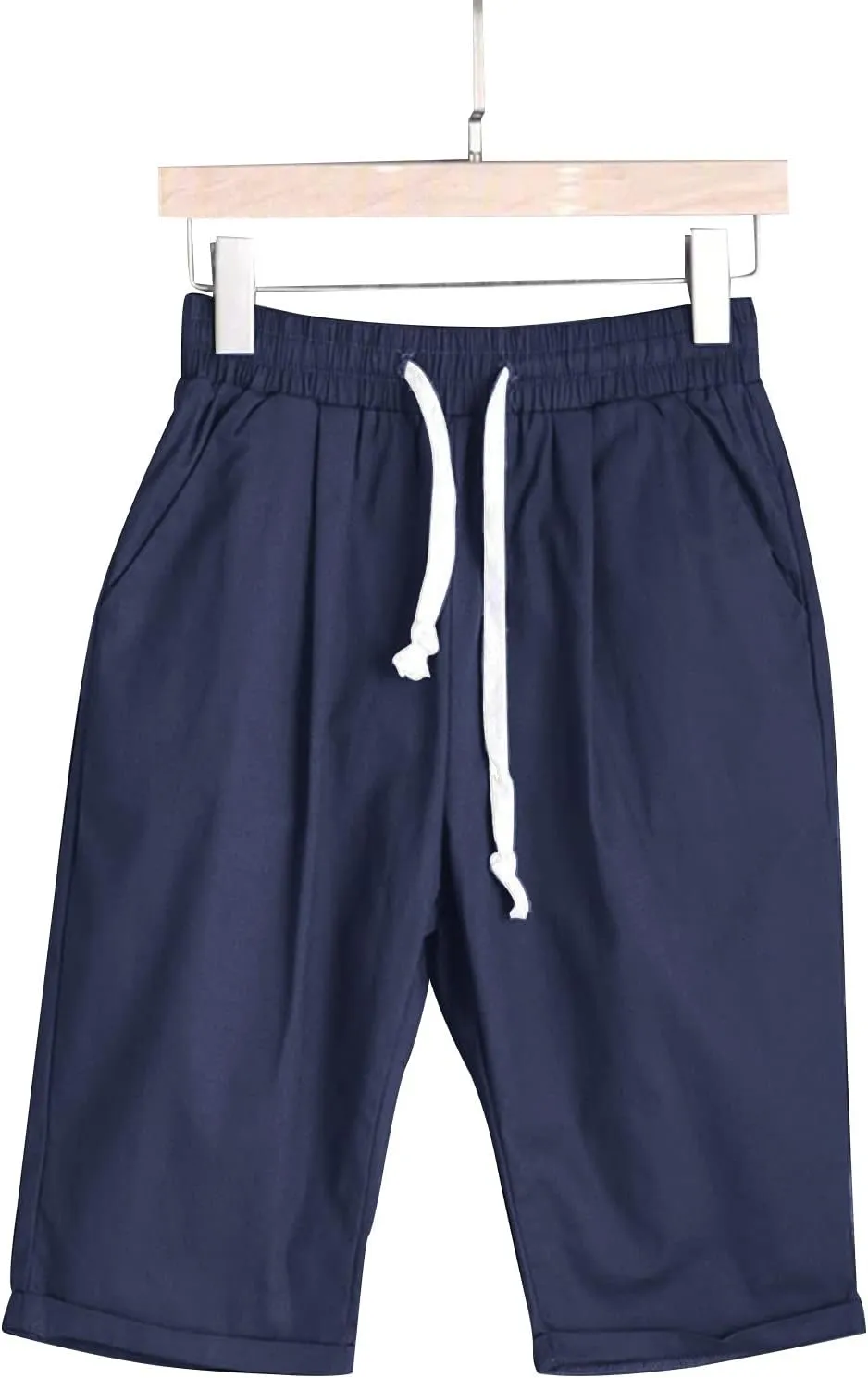 Women's Bermuda Shorts Jersey Shorts Workout Yoga Athletic Long Shorts for Women Comfy Summer Drawstring Shorts