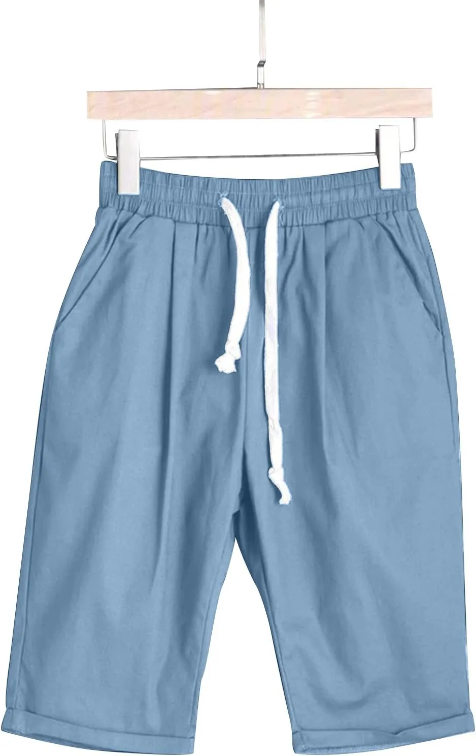 Women's Bermuda Shorts Jersey Shorts Workout Yoga Athletic Long Shorts for Women Comfy Summer Drawstring Shorts