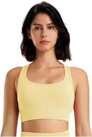 Women's Crop Tank Tops Stretch Slim Yoga Fitness Sport Bralettes Underwear Quick-Dry Wicking Bras Corset Vest Tops