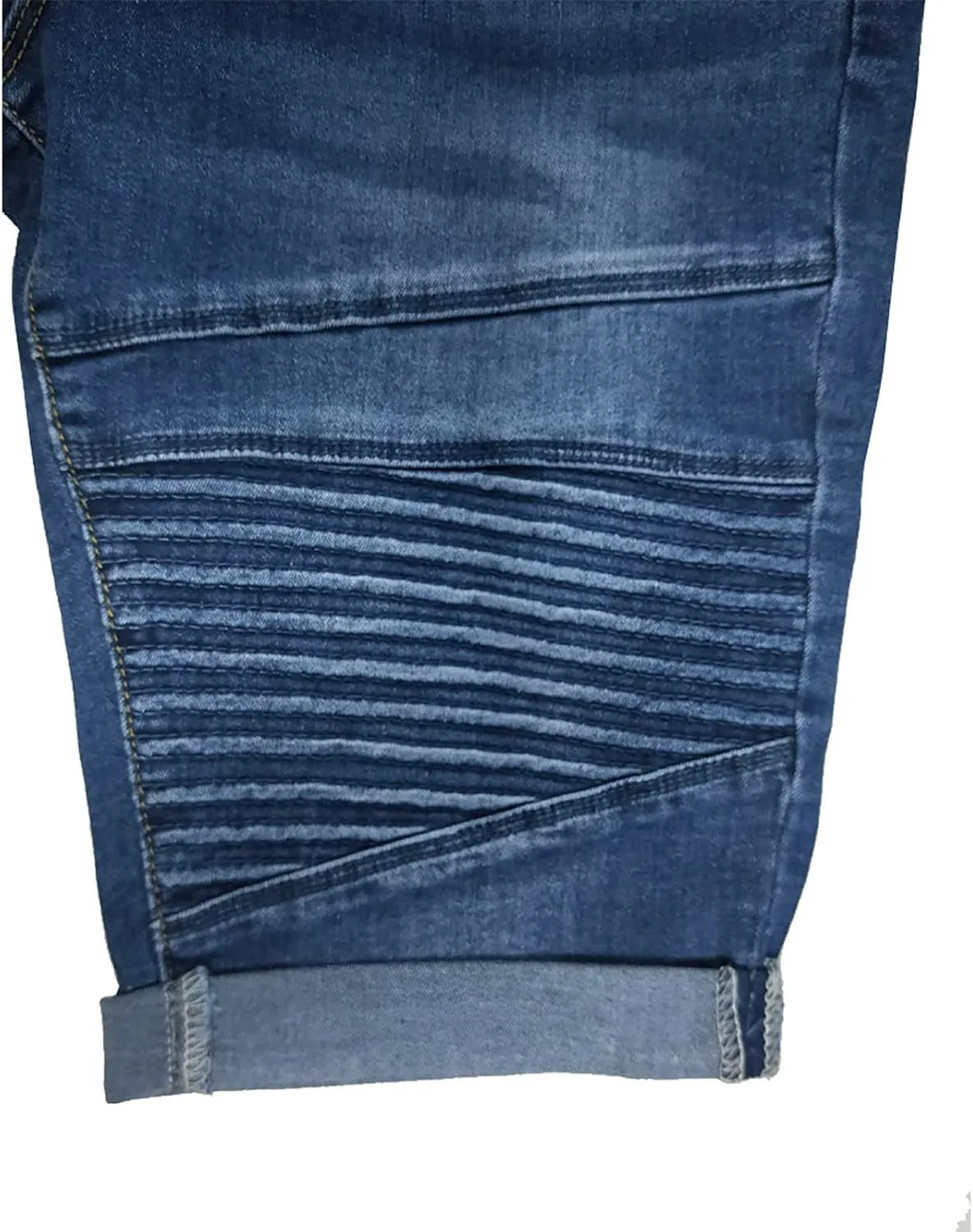 Womens Cut Off Denim Shorts Knee Length Jean Shorts Frayed Distressed Jean Shorts Mid Rise Shorts Comfy Stretchy