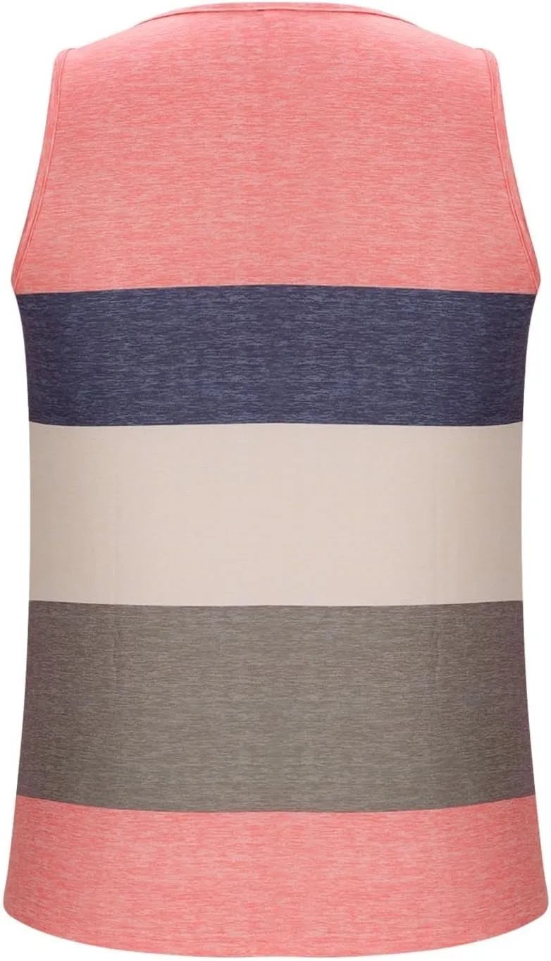 Women's Fashion Color Block Summer Tank Tops, Sleeveless Soft Comfy Loose Shirts Pleated Casual Going Out Clothes