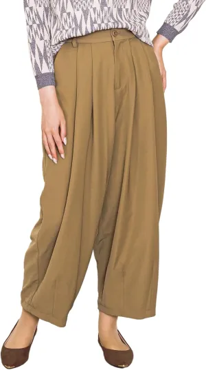 Women's High Waist Maxi Wide Legged Pants, Soft and Comfortable Casual Trousers with Elastic Back Waistband
