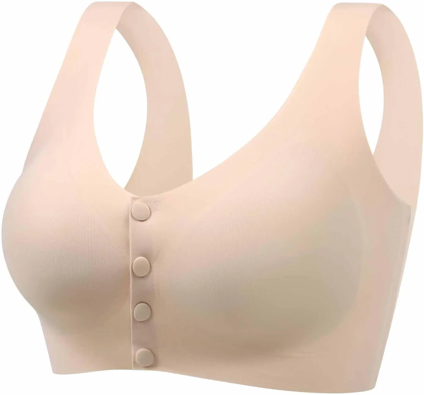 Women's Lace Wireless Nursing Bra with Front Button Supportive Soft Stretchy Comfortable Everyday Wireless Bralettes
