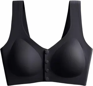 Women's Lace Wireless Nursing Bra with Front Button Supportive Soft Stretchy Comfortable Everyday Wireless Bralettes
