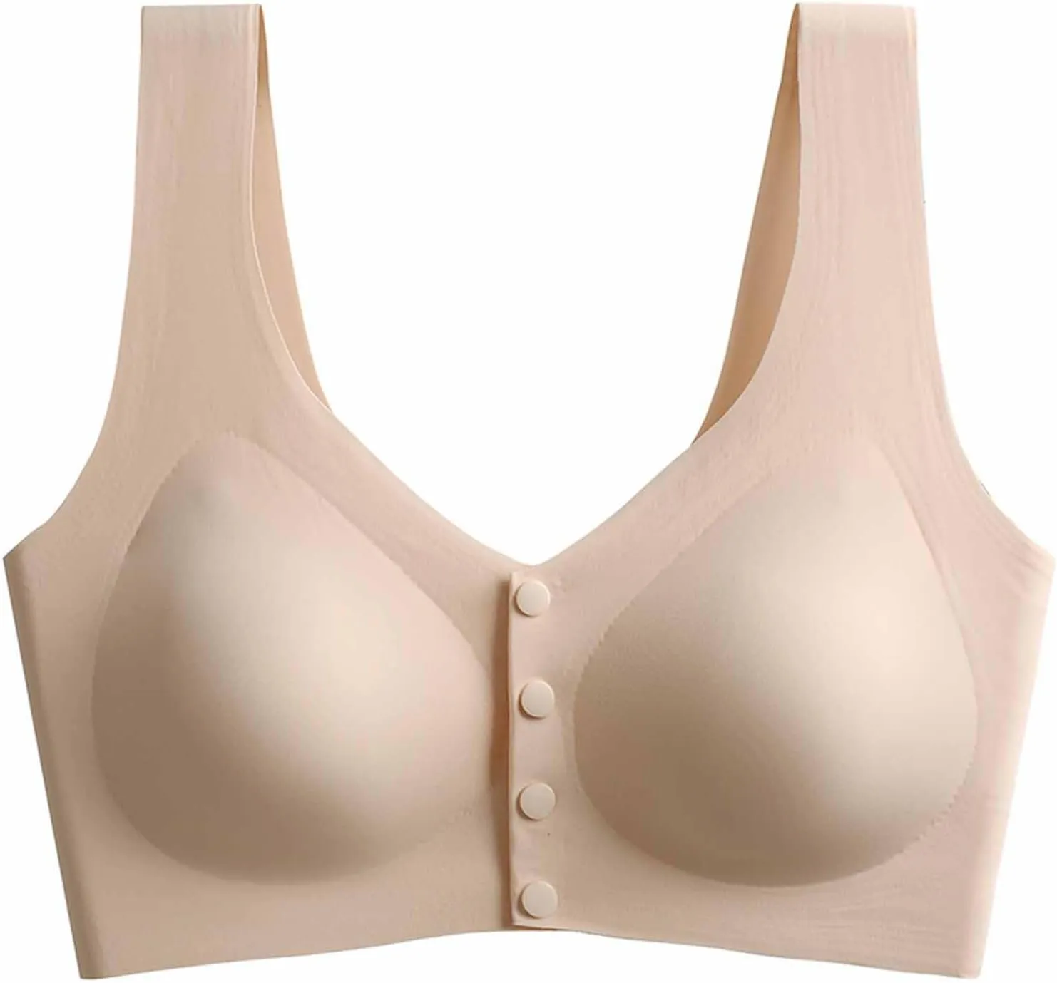 Women's Lace Wireless Nursing Bra with Front Button Supportive Soft Stretchy Comfortable Everyday Wireless Bralettes