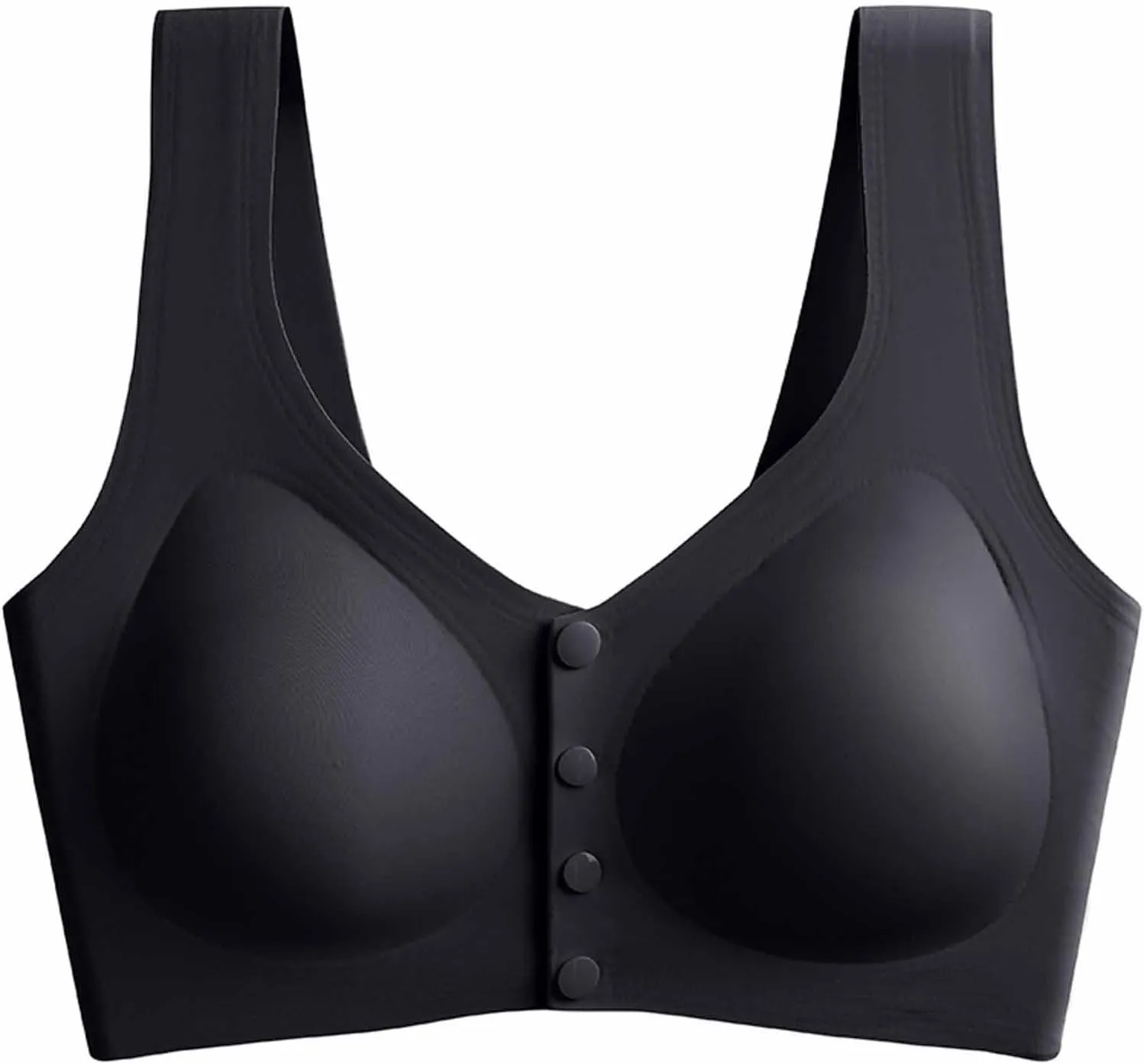 Women's Lace Wireless Nursing Bra with Front Button Supportive Soft Stretchy Comfortable Everyday Wireless Bralettes