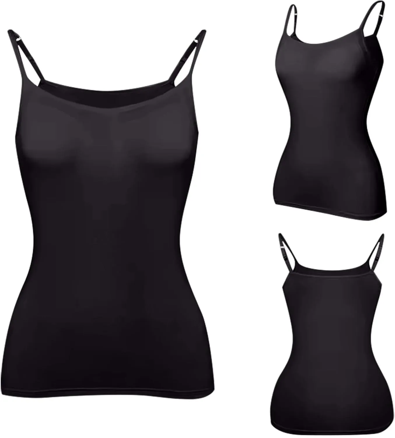 Womens Modal Built-in Bra Summer Basic Padded Yoga Shirt Shelf Bras Casual Undershirt Basic Breathable Tank Top