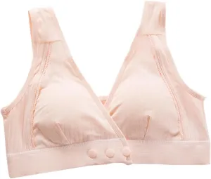 Women's Nursing Bra for Breastfeeding Front Snap Closure Bras Push Up Wireless Comfortable Plus Size Bras