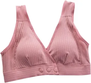 Women's Nursing Bra for Breastfeeding Front Snap Closure Bras Push Up Wireless Comfortable Plus Size Bras