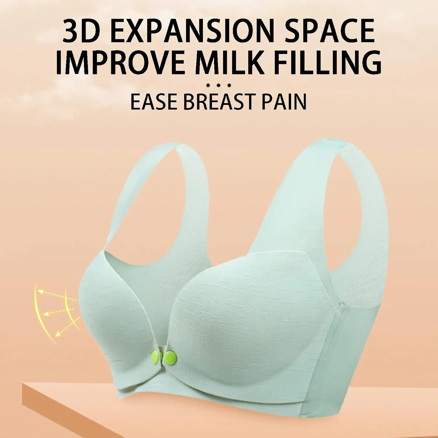 Women's Push Up Nursing Bra Wirefree Seamless Front Open Padded Cups Wide Straps Full Coverage Supportive Bras 2025