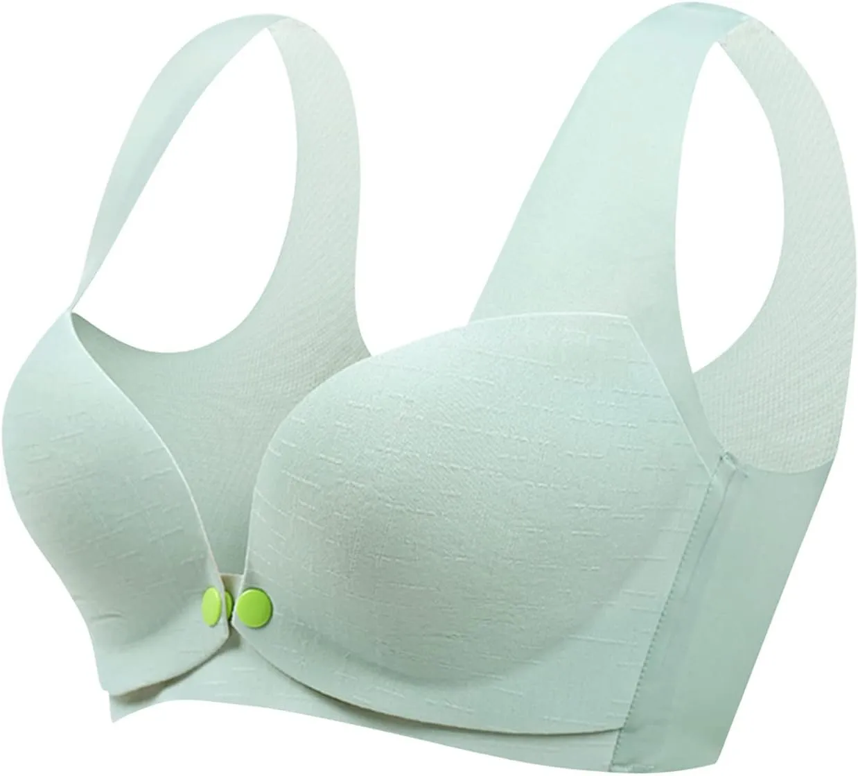Women's Push Up Nursing Bra Wirefree Seamless Front Open Padded Cups Wide Straps Full Coverage Supportive Bras 2025