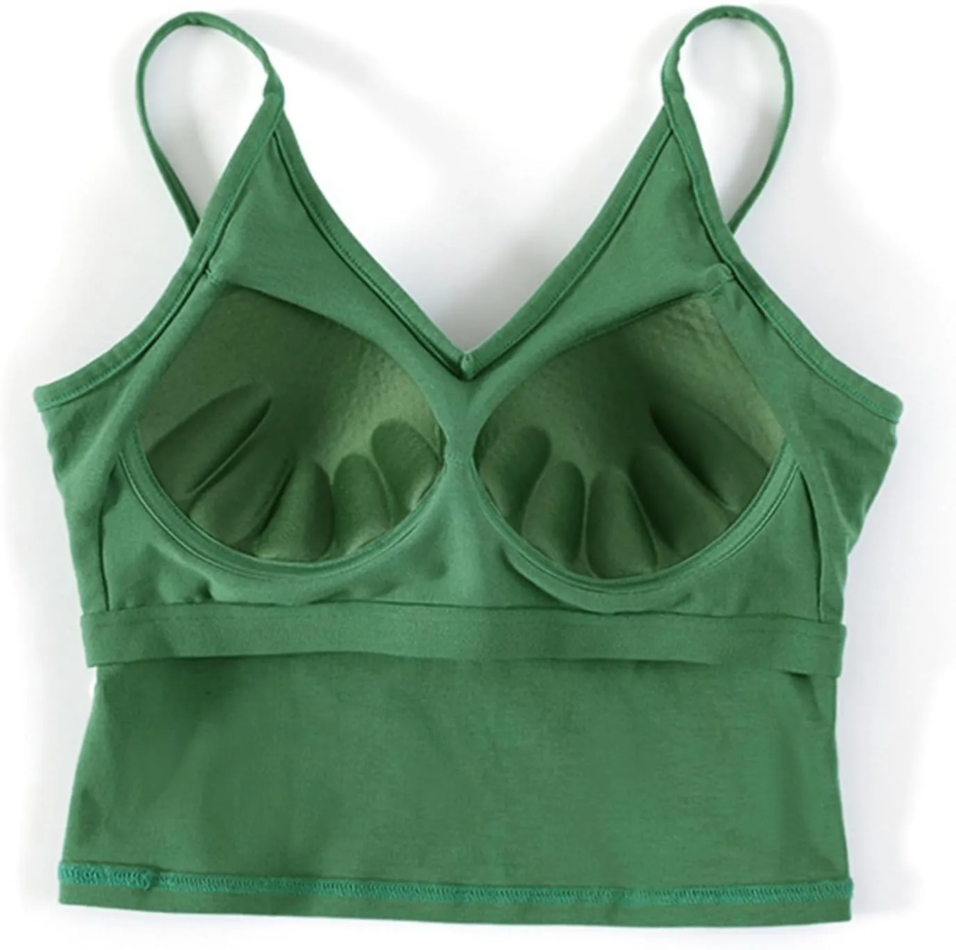 Womens Ribbed Workout Camisoles Built-In Bra Yoga Tanks with Breathable Stretch Convertible Spaghetti Strap Tops