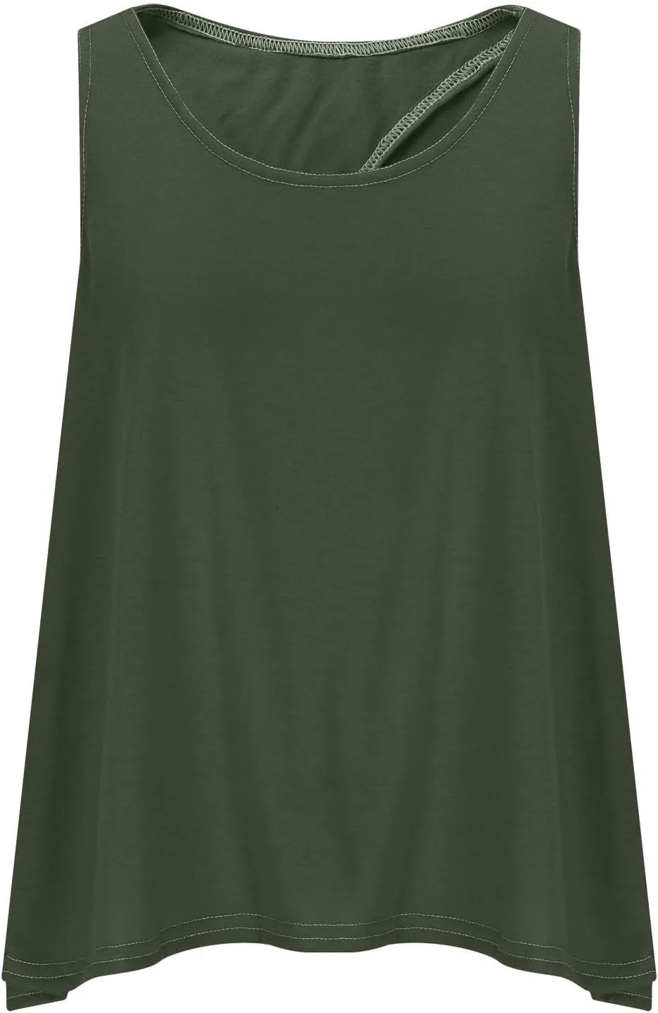 Womens Sleeveless Workout Shirts Sexy Open Back Activewear Athletic Clothes Round Neck Sports Yoga Tank Tops