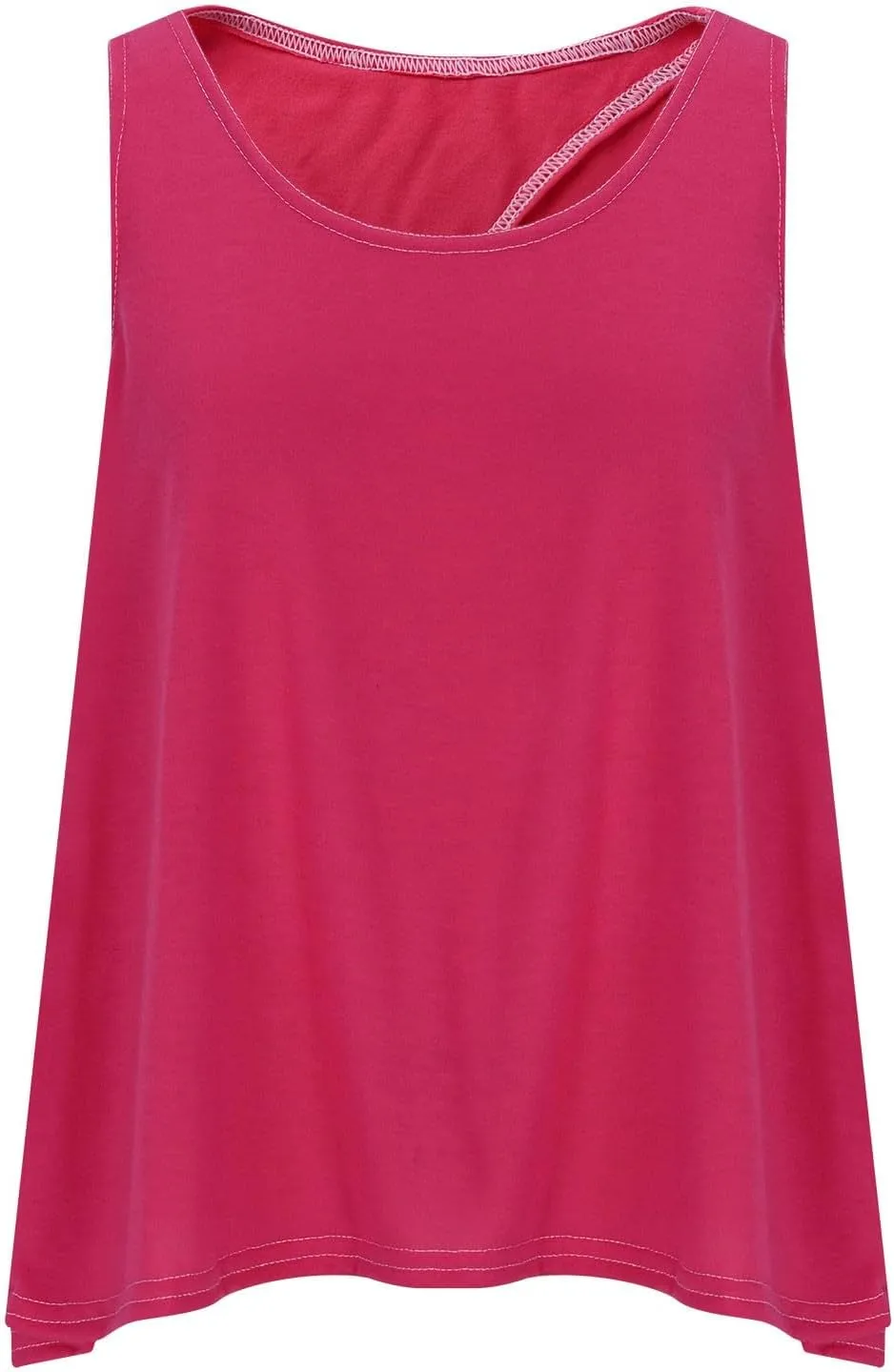 Womens Sleeveless Workout Shirts Sexy Open Back Activewear Athletic Clothes Round Neck Sports Yoga Tank Tops