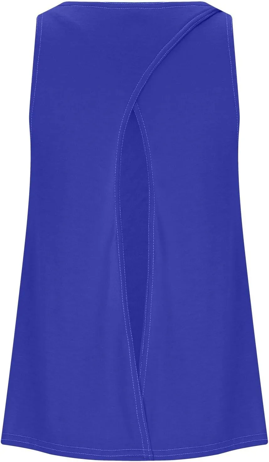 Womens Sleeveless Workout Shirts Sexy Open Back Activewear Athletic Clothes Round Neck Sports Yoga Tank Tops