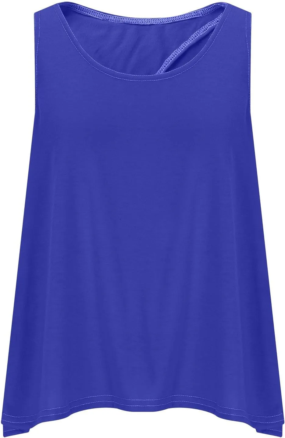 Womens Sleeveless Workout Shirts Sexy Open Back Activewear Athletic Clothes Round Neck Sports Yoga Tank Tops